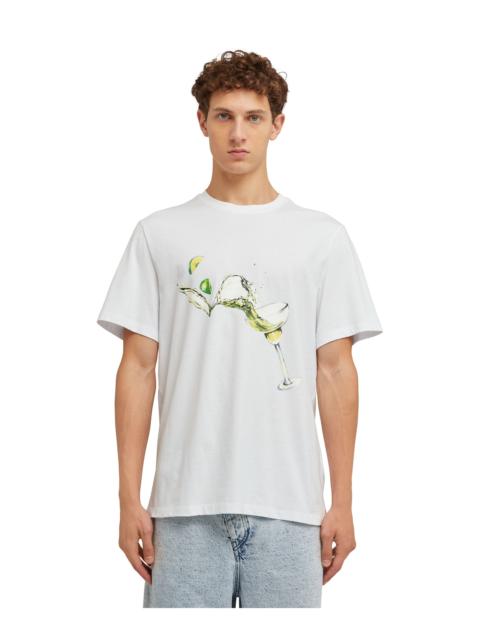 MSGM Cotton crewneck t-shirt with "MSGM Margarita" and "club paradiso" graphics