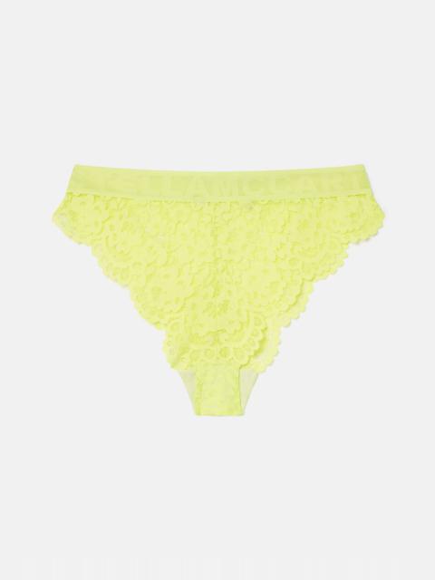 Stella McCartney Lace Flounce High Leg High Waisted Briefs