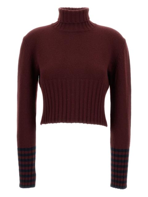 Plan C roll-neck cropped sweater