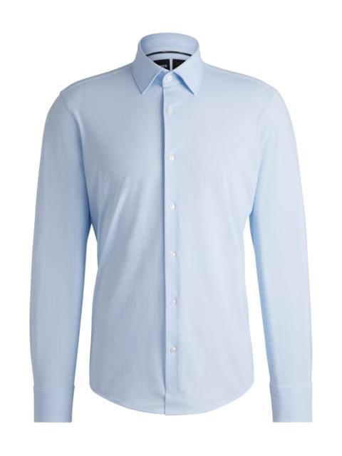 BOSS REGULAR-FIT SHIRT IN STRUCTURED PERFORMANCE-STRETCH FABRIC