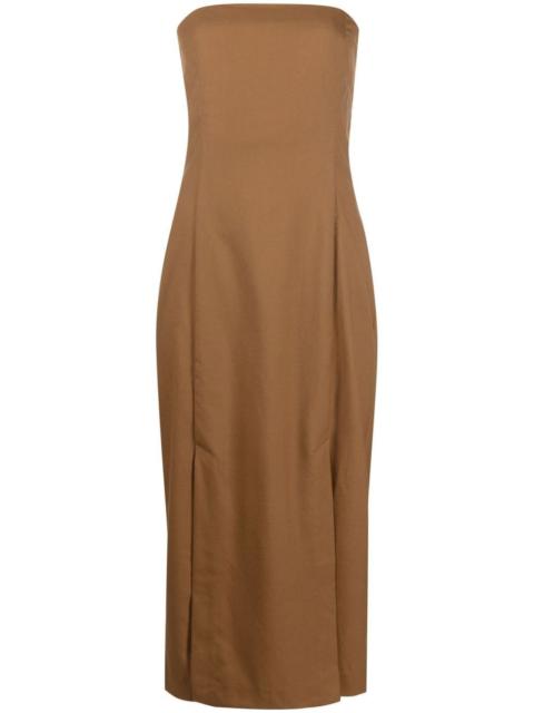 strapless midi dress