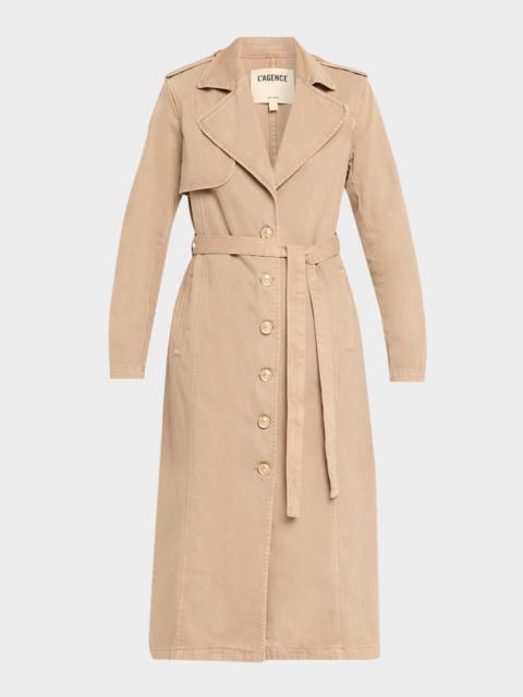 L'AGENCE Zavia Denim Trench Coat