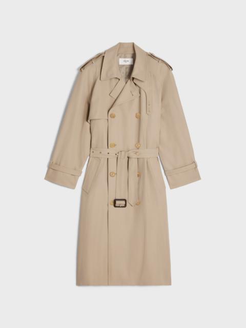 CELINE Tomboy trench coat in cotton gabardine