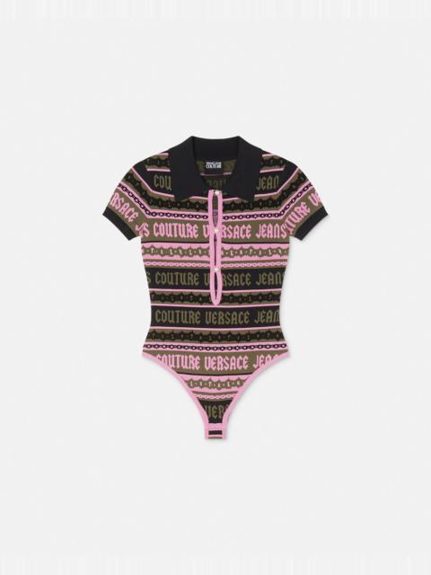 Stripes Jacquard Knit Bodysuit