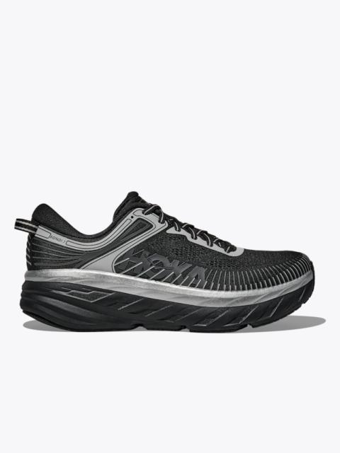 HOKA Men's Bondi 7 Shoes in Black/Stardust