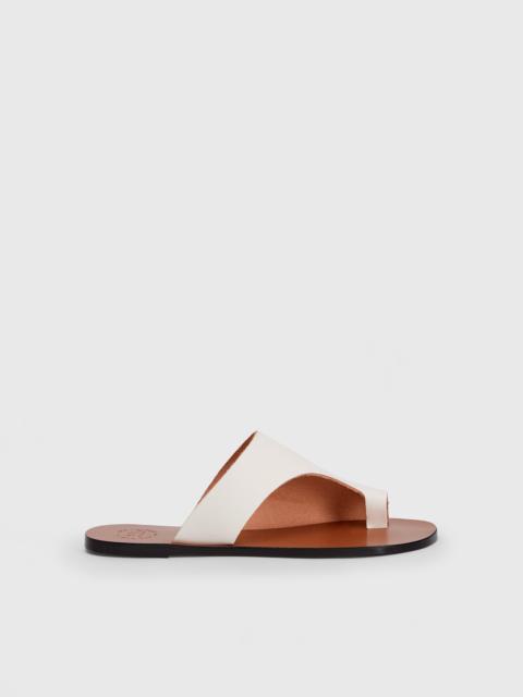 ATP ATELIER Rosa Linen Leather Cutout sandals