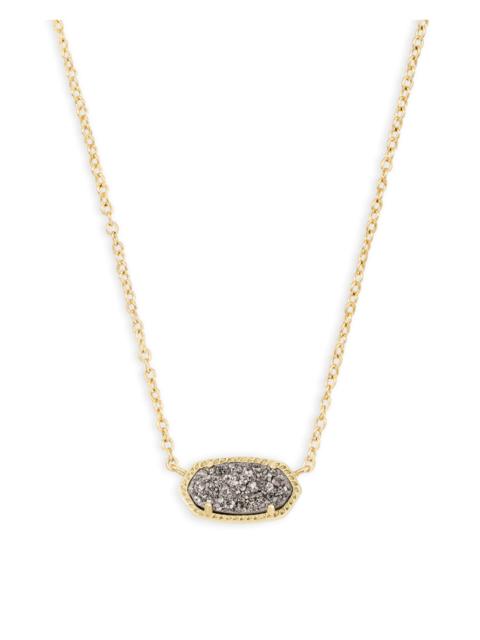 KENDRA SCOTT Elisa Gold Pendant Necklace in Platinum Drusy