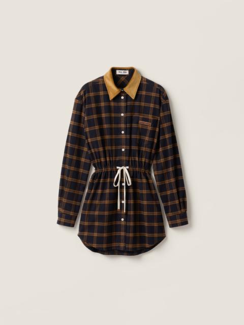 Miu Miu Checked flannel dress