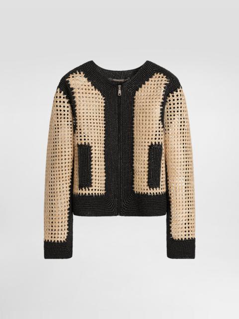 Dolce & Gabbana 길쌈된 raffia 재킷