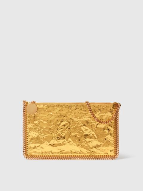 Stella McCartney Crinkled Metallic Falabella Wallet Crossbody Bag