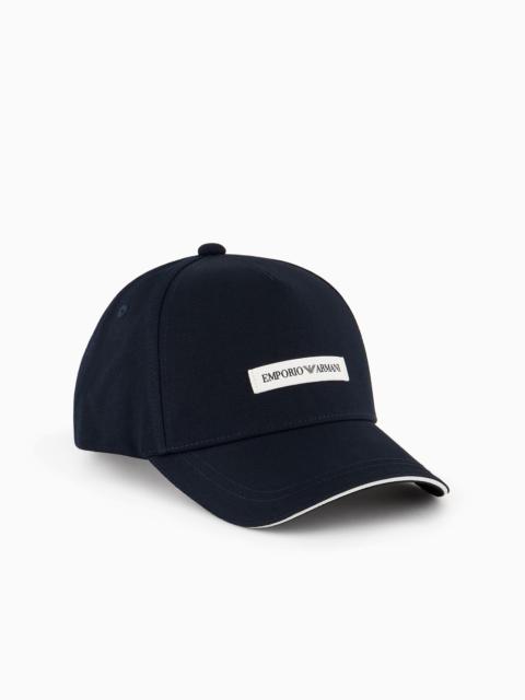 EMPORIO ARMANI Canvas baseball cap with Emporio Armani patch