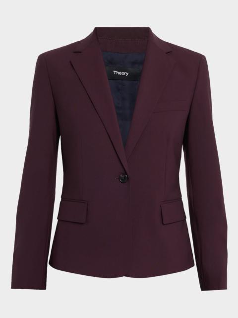 Theory Slim One-Button Jacket