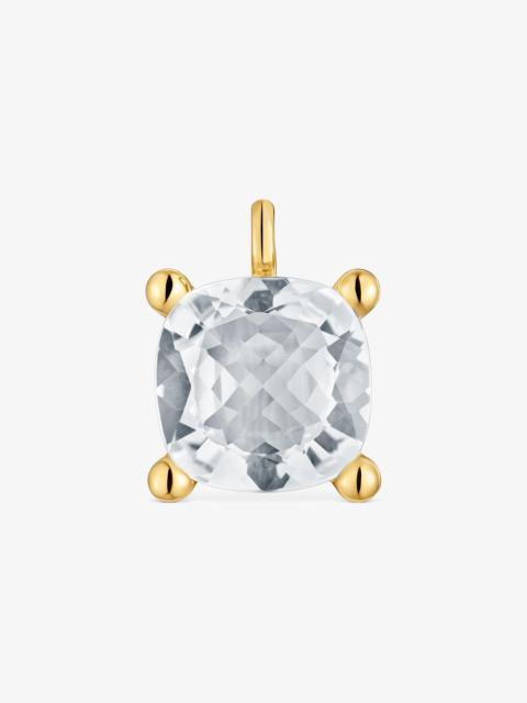 TOUS Large 18K gold vermeil and rock crystal quartz Pendant Color White