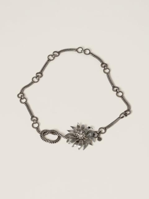 Miu Miu Metal belt with crystals