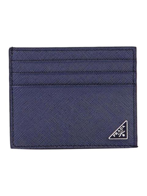 Prada Prada Card Case (6 Card Slot) Saffiano Leather Baltico Blue