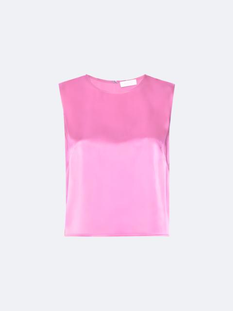 LAPOINTE Doubleface Satin Cropped Tank