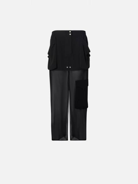 PINKO LONG GEORGETTE SKIRT WITH POCKETS