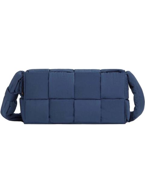 Bottega Veneta Bottega Veneta Medium Padded Intreccio Nylon Crossbody Bag Cruise/Sesame