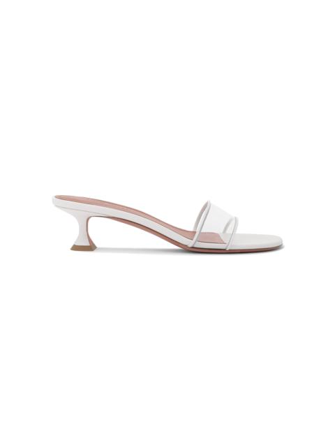 Amina Muaddi Andreea PVC Sandals white