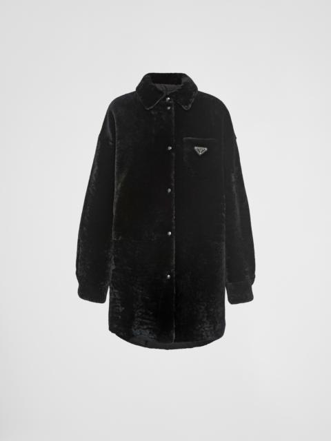 Prada Reversible gabardine and shearling coat