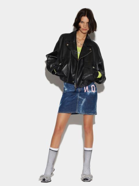 DSQUARED2 ICON CRACKED SKIRT