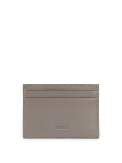 BOSS BOSS X ASTON MARTIN LEATHER CARD HOLDER WITH WING DETAIL