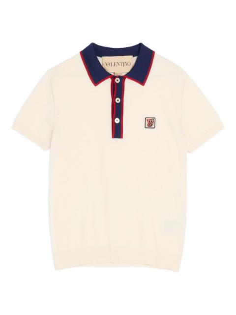 Valentino logo-patch polo shirt
