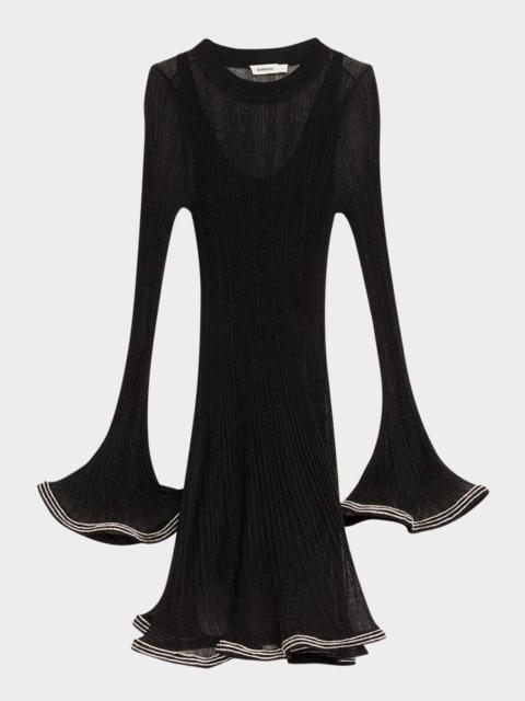 SIMKHAI Zelda Embellished Knit Mini Dress