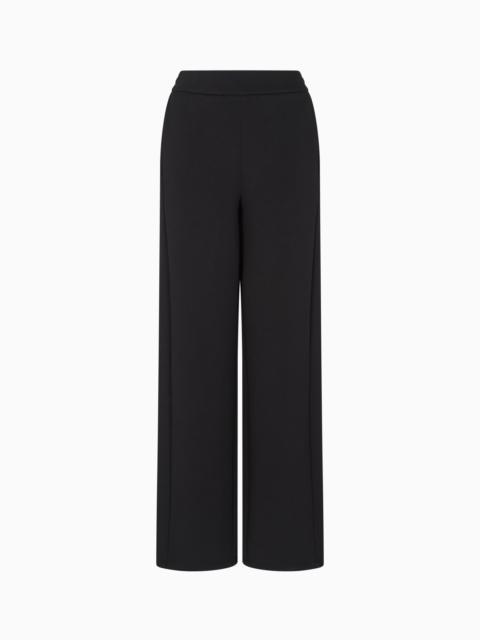 EMPORIO ARMANI ASV DOUBLE JERSEY TROUSERS WITH AN ELASTICATED WAIST