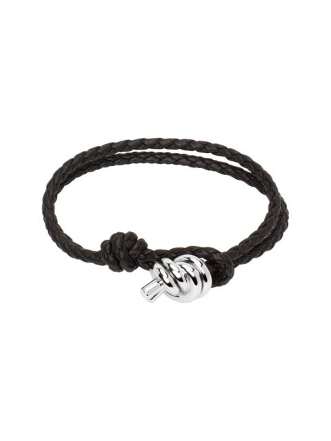 Bottega Veneta Brown Knot Leather Bracelet