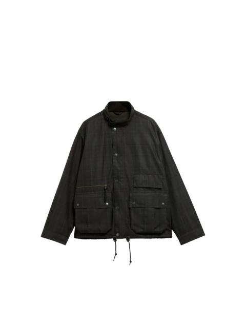 Barbour URSULA TARTAN-PRINT BUCKLED-COLLAR JACKET
