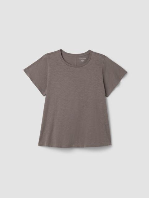 EILEEN FISHER Organic Cotton Slubby Jersey Crew Neck Tee