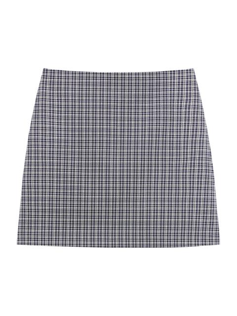 Theory Women's Plaid Knit A-Line Miniskirt - Almond Multi