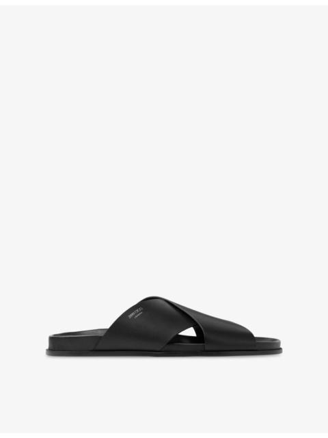 JIMMY CHOO Sol Slide Leather Slides