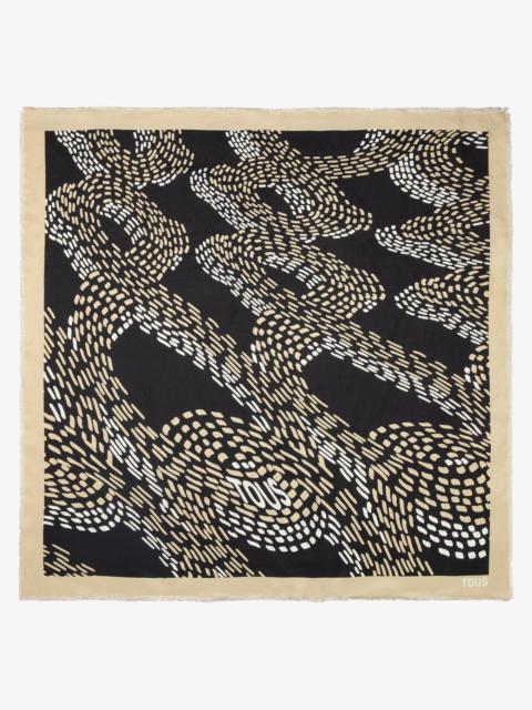 TOUS Black square Scarf TOUS Infinity