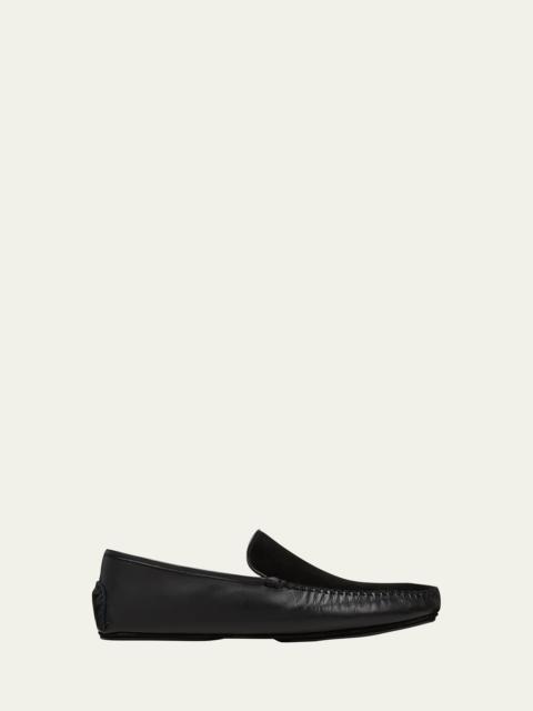 Manolo Blahnik Men's Mayfair Suede-Leather Loafers