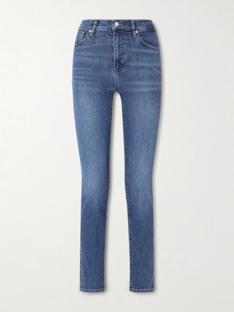 FRAME The Pencil high-rise skinny jeans Mid denim