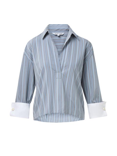 VERONICA BEARD DRAYMOND STRIPED SHIRT