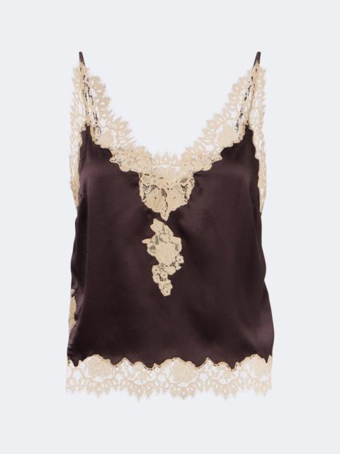 DÔEN Kira lace-trimmed silk satin camisole