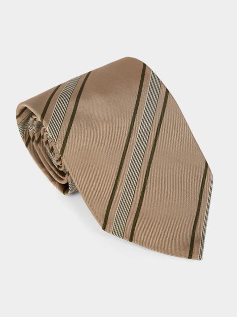 TODD SNYDER Italian Silk-Cotton Stripe Tie