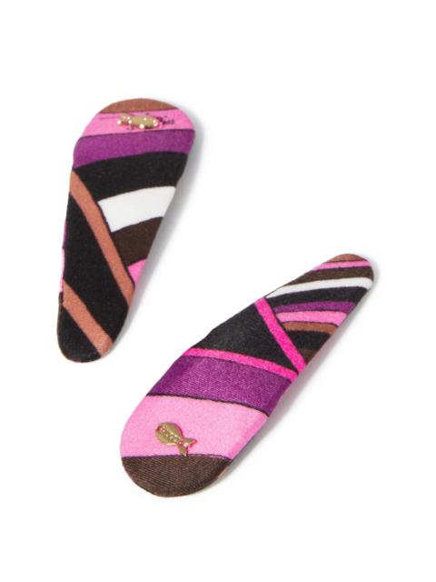 PUCCI Iride-print hair clips (set of two)