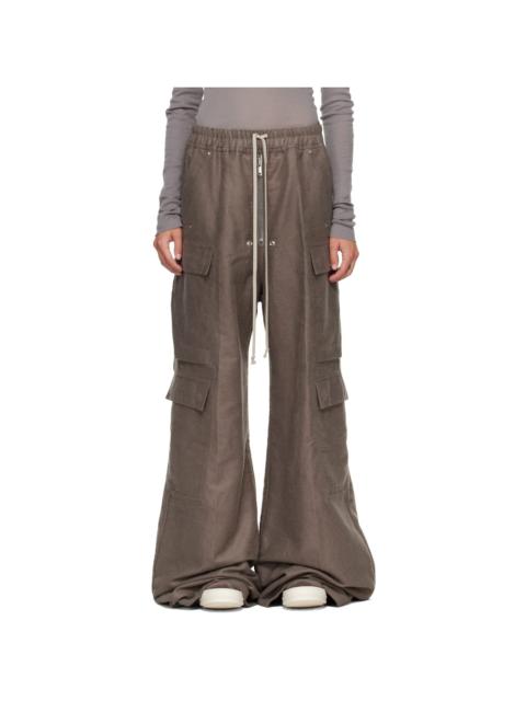Rick Owens Gray Tower Cargobelas Cargo Pants