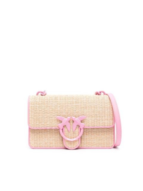 mini Love One raffia shoulder bag