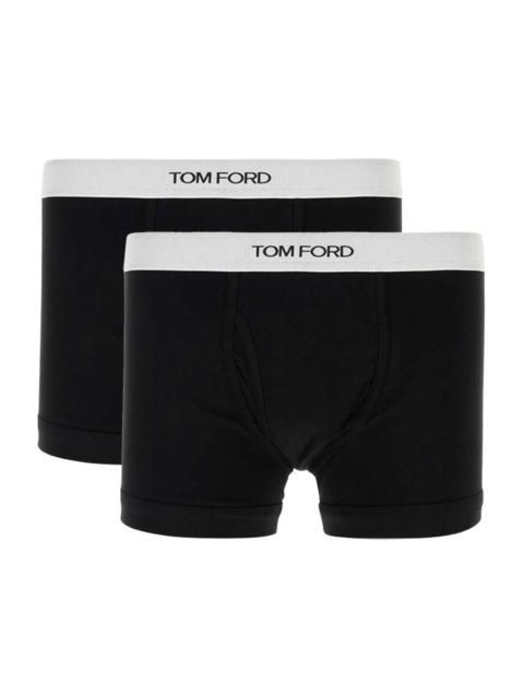 TOM FORD SET OF 2 COTTON BOXERS WITH LOGO ELASTIC