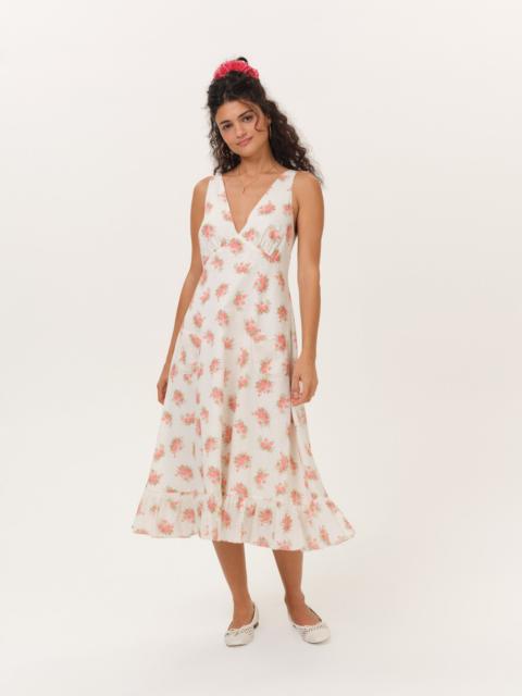 For Love & Lemons Julianne Floral Midi Dress