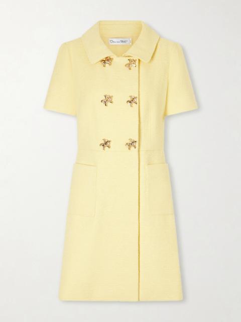 Oscar de la Renta Double-breasted Cotton-blend Tweed Mini Dress