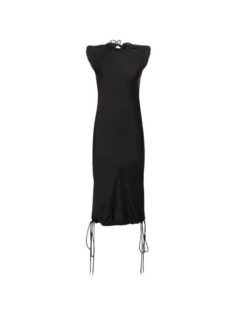 THE ATTICO draping-straps midi dress