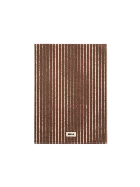 TEKLA Tekla Terry Bath Mat Rust Stripes