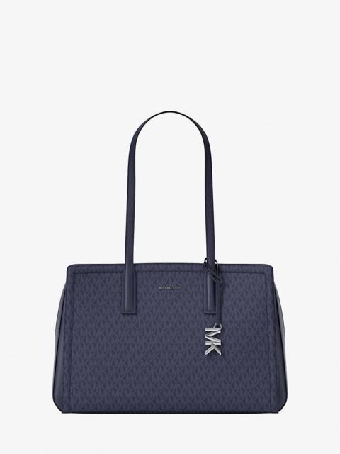 MICHAEL KORS Laila Medium Signature Logo Tote Bag