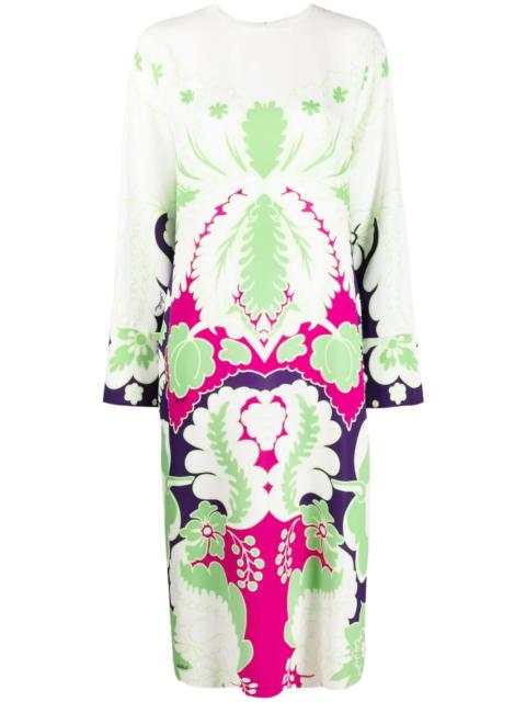 Valentino floral print silk midi dress